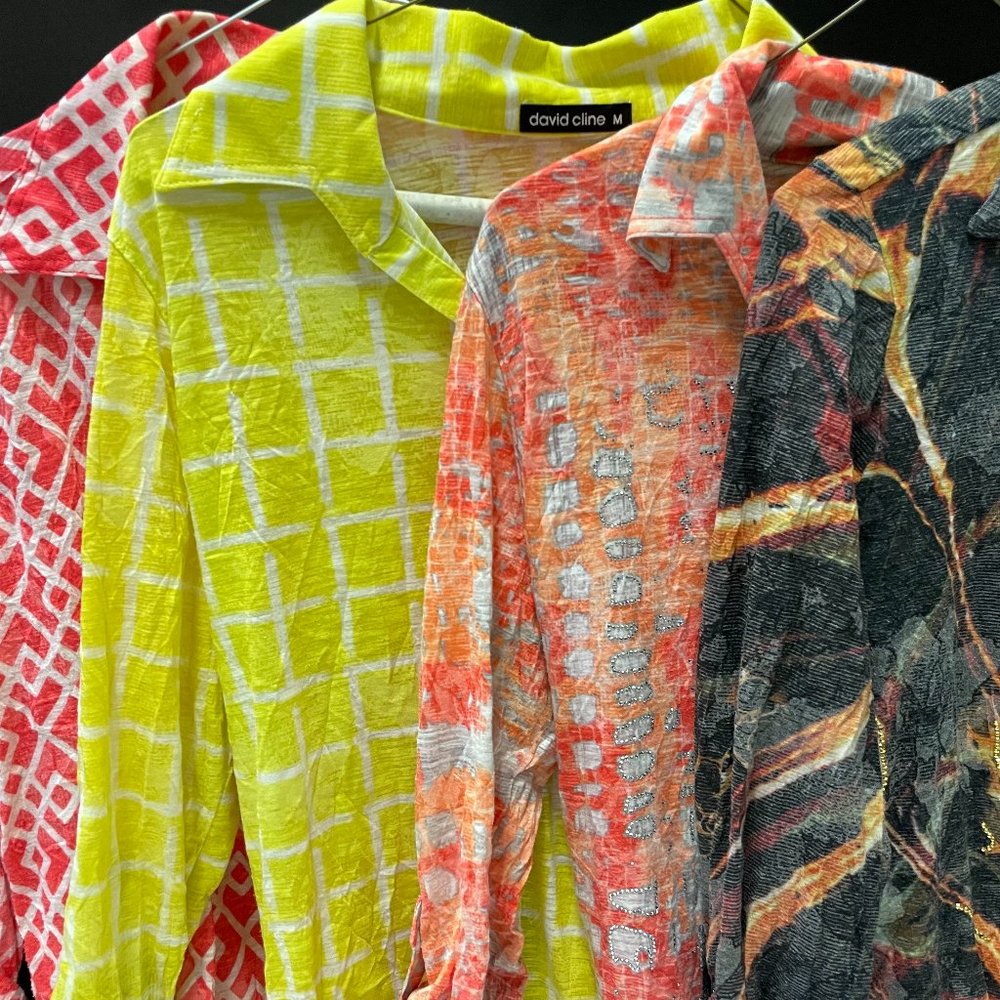 COLLECTION OF DAVID CLINE TOPS